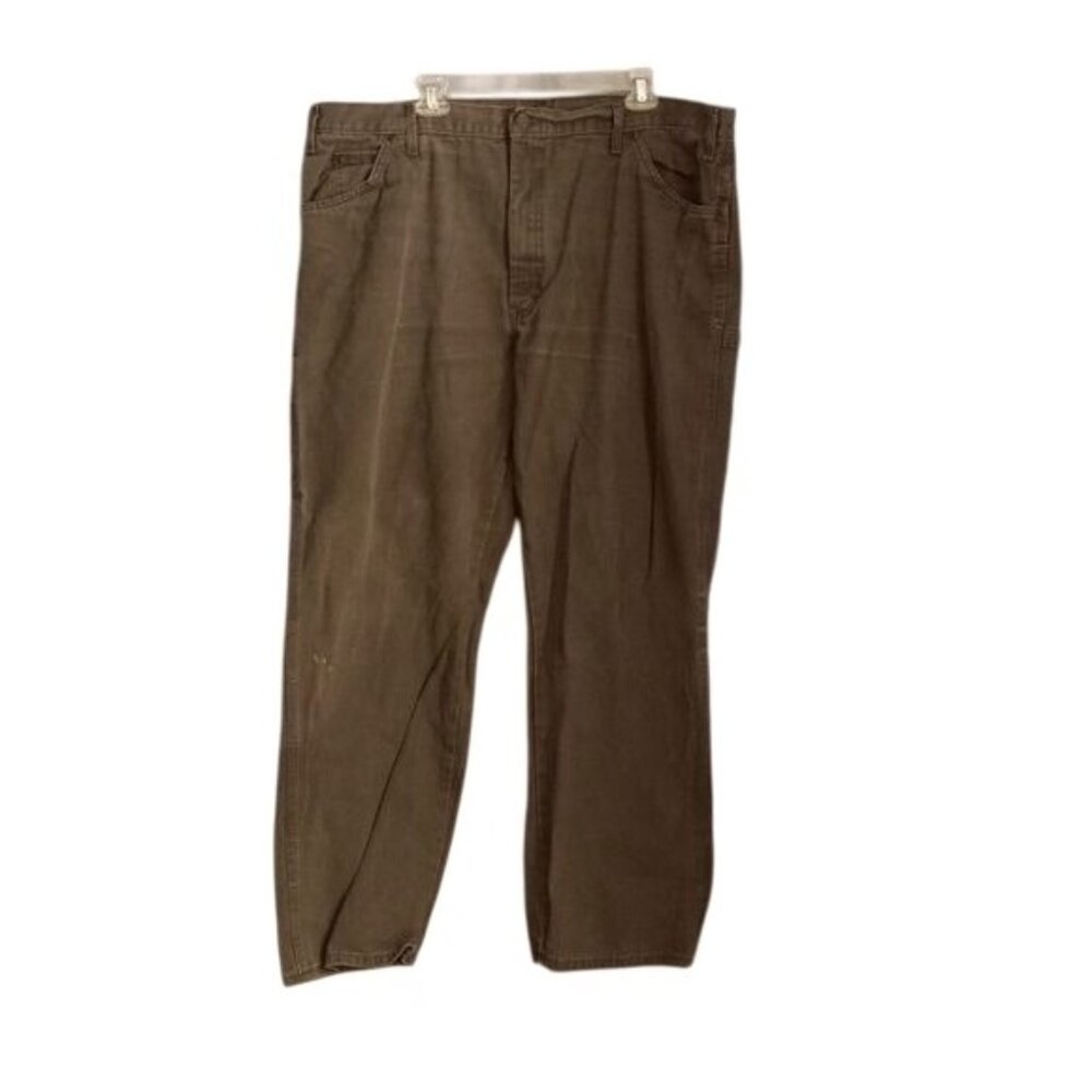 Dickies Mens 44x32 Denim Green Work Jeans Cotton Casual Dungaree Pants